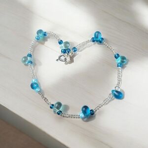 Blue and clear Bead bracelet
